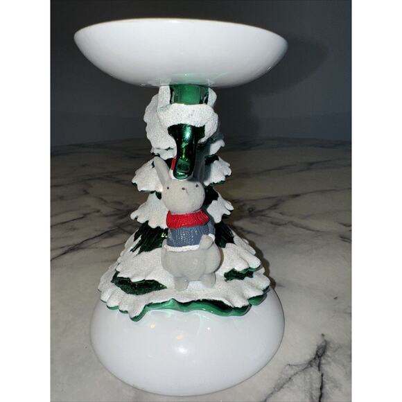 NEW Bath And Body Works Christmas TREE MOUSE Single Wick Candle Pedestal Holder - Picture 10 of 10